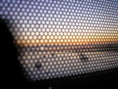  Taken through the back of advertising on a GoWest to the city on GoWest